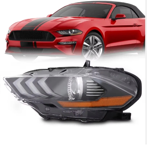 CAR Clear Lens Black Housing HID Xenon Model Headlamp headlight for ford mustang 2019 2020 2018